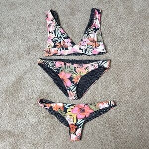 Billabong Floral and Polka Dot Bikini